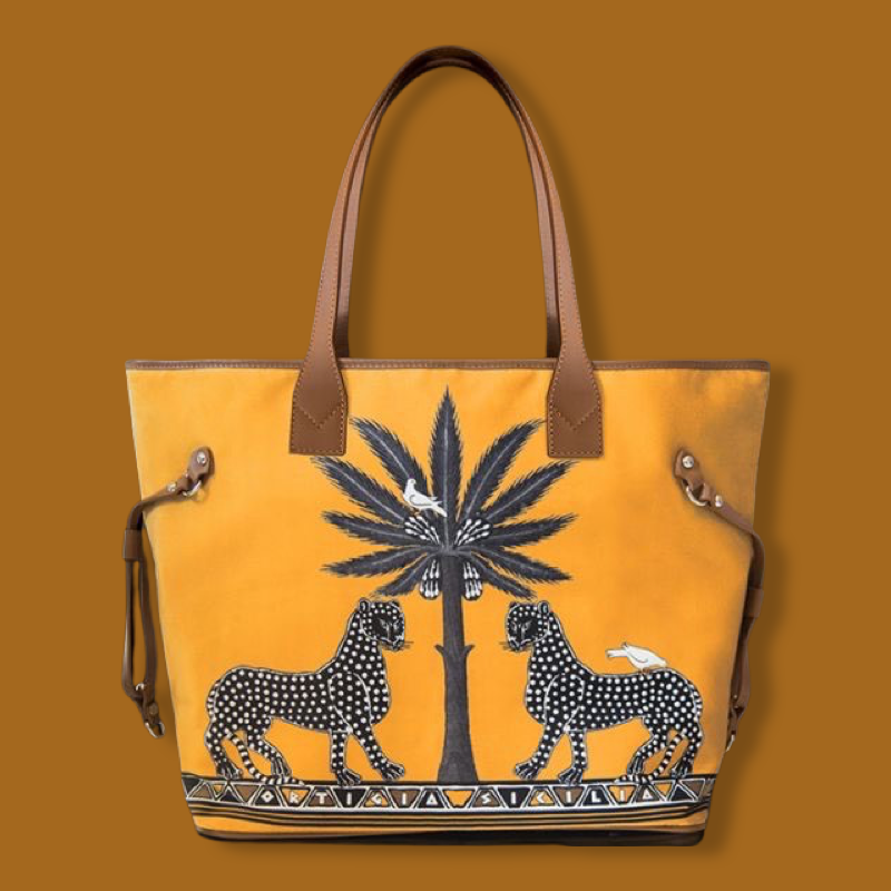 Ortigia Draagtas Fluweel - GEEL ZAGARA