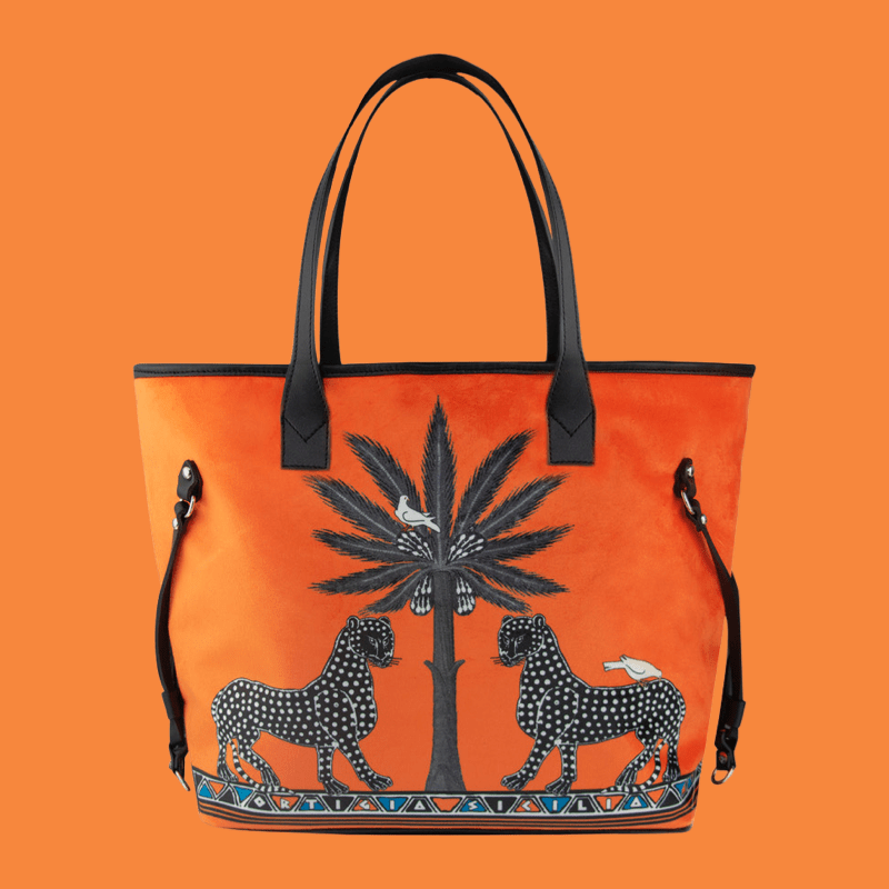 Ortigia Draagtas Fluweel - ORANJE