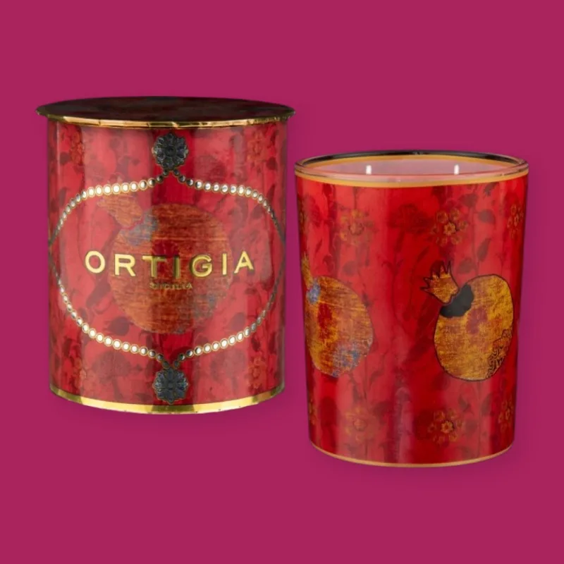 Ortigia Decoprint Geurkaars Medium, MELOGRANO